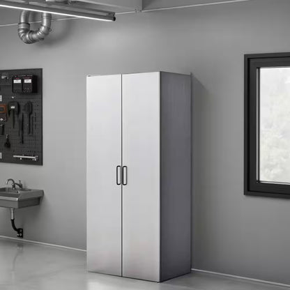 Asti Wood Wall Mounted Garage Cabinet in Gray (31.4 In. W X 78.7 In. H X 19.6 In. D)