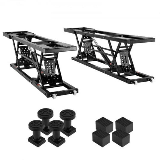Car Lift, 7,000 LBS Capacity Portable Car Lift, with Extended-Length Plates, 26.8' Max. Height, Heavy-Duty Carbon Steel Truck Lift with 120V Power Unit, Auto Car Jack Lifts for Home Garage Shop