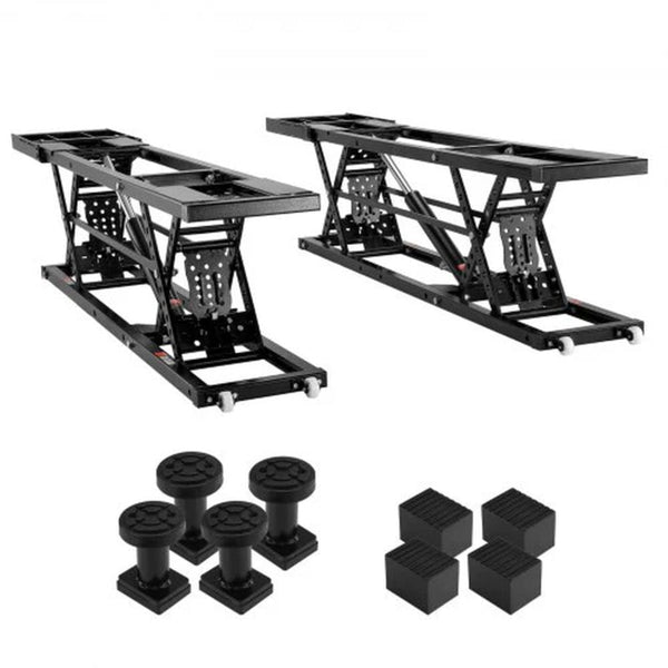 Car Lift, 7,000 LBS Capacity Portable Car Lift, with Extended-Length Plates, 26.8' Max. Height, Heavy-Duty Carbon Steel Truck Lift with 120V Power Unit, Auto Car Jack Lifts for Home Garage Shop
