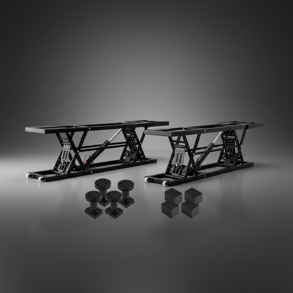 Car Lift, 7,000 LBS Capacity Portable Car Lift, with Extended-Length Plates, 26.8' Max. Height, Heavy-Duty Carbon Steel Truck Lift with 120V Power Unit, Auto Car Jack Lifts for Home Garage Shop